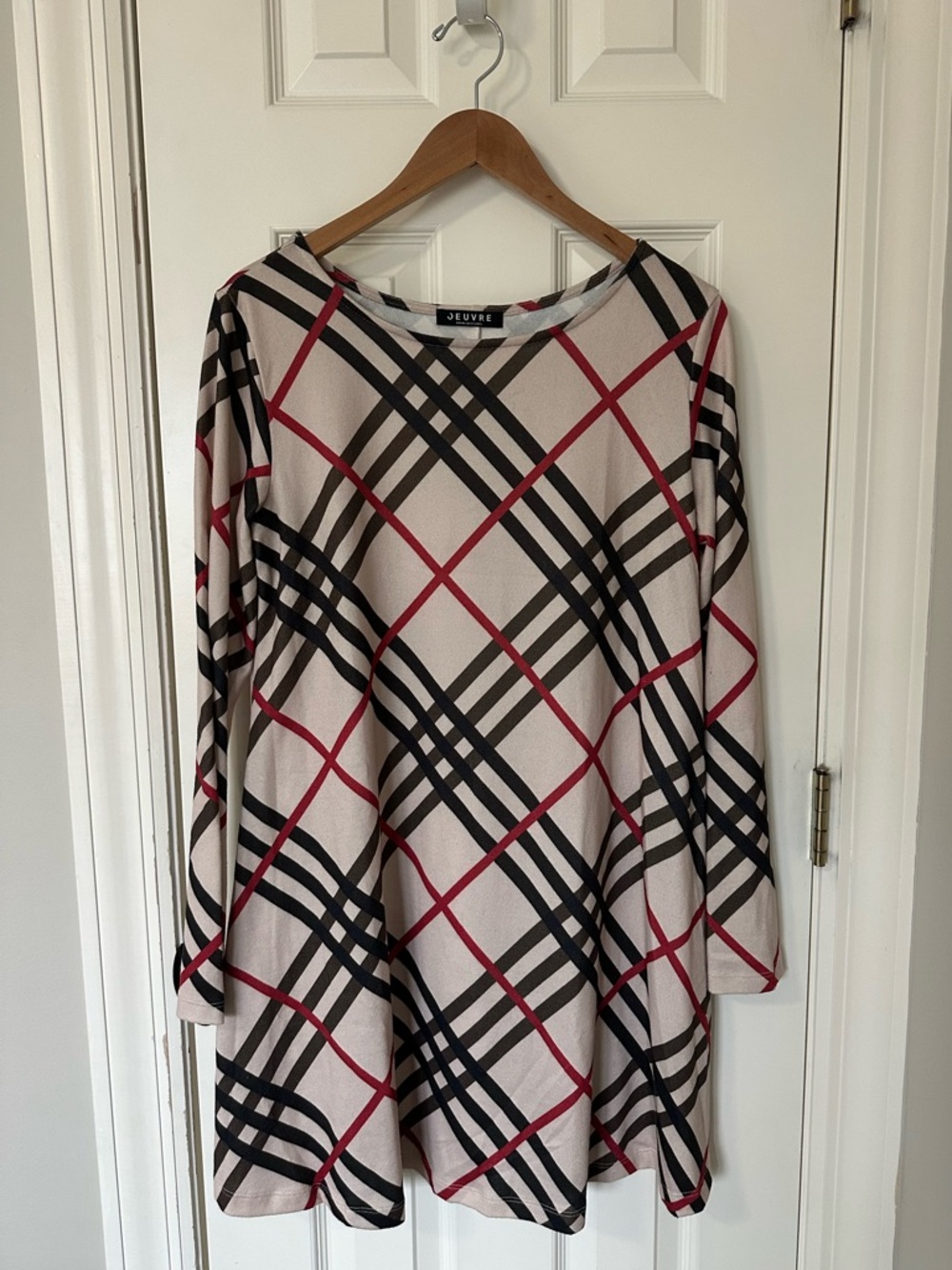 Oeuvre Geometric Print Top in Neutral Tones, size L
